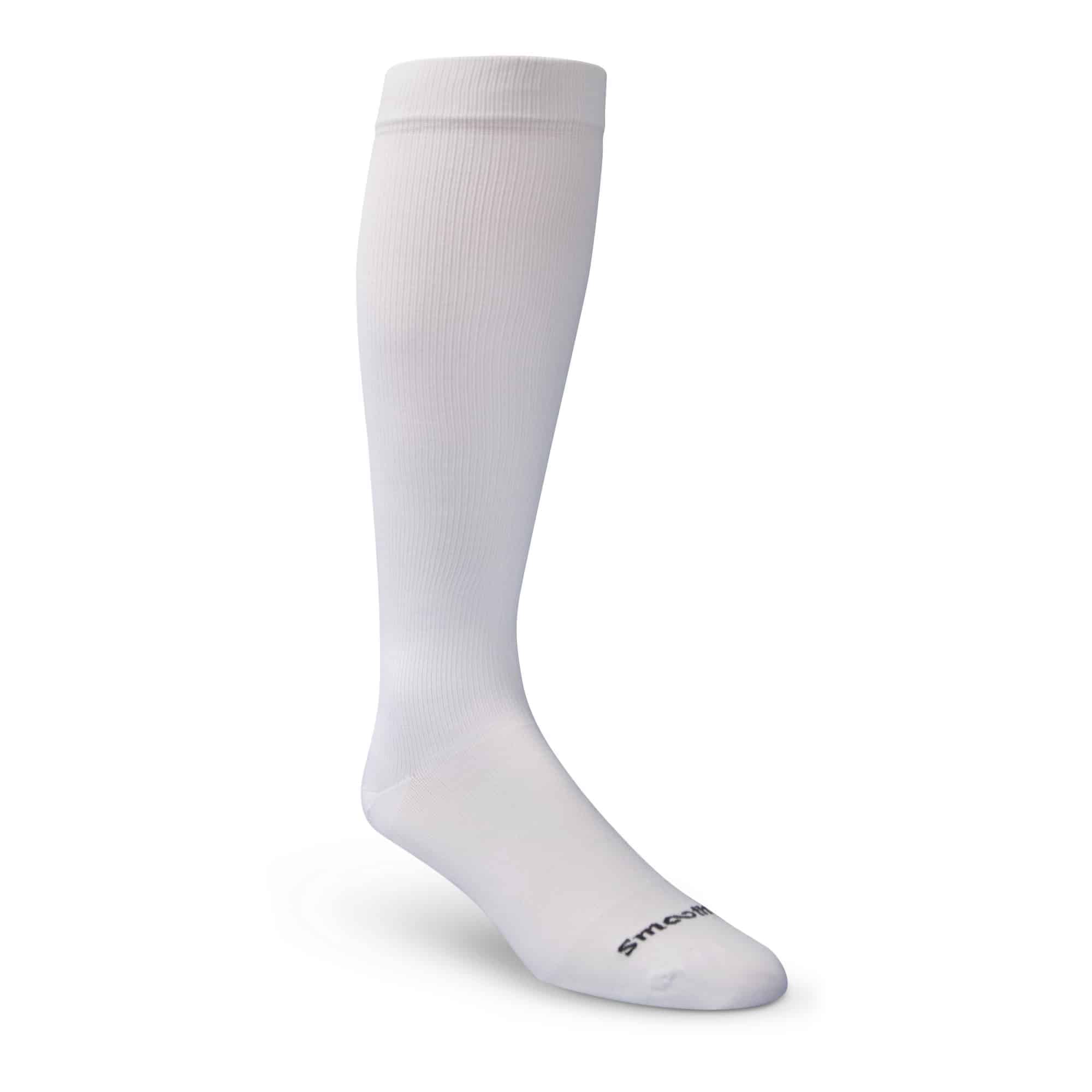 mens knee high dress socks Mens Prime Compression Socks-White,Medium,3-Pack