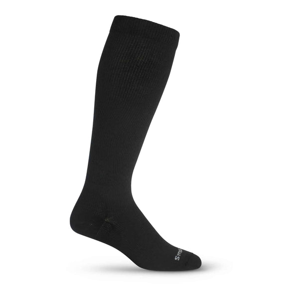 SMOOTHTOE Athletic 20-30mmHg sock, black colorway, side view